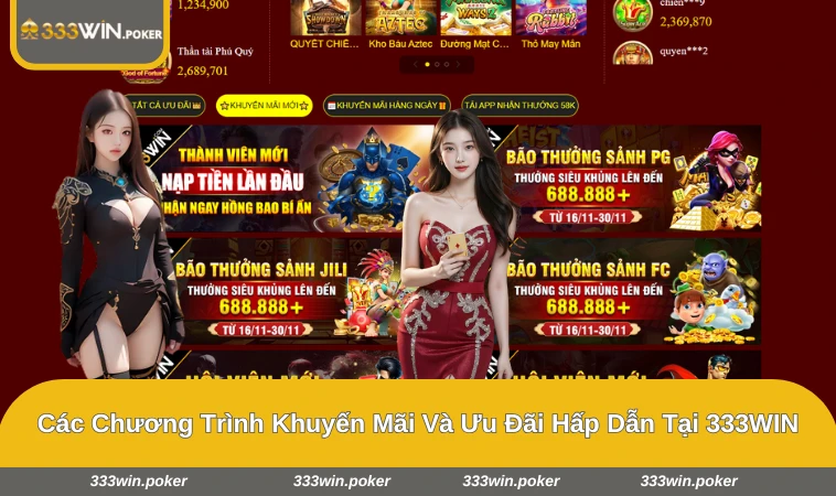 Giao diện chương trình thưởng nạp và hoàn tiền định kỳ