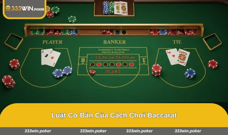 Dealer lật lá thứ ba theo quy tắc chuẩn của Baccarat