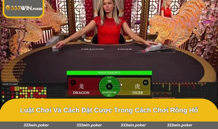 Cách Chơi Rồng Hổ - Hướng Dẫn Chơi Vui, Thắng Nhanh Dễ Hiểu 2 Dealer chia bài Rồng Hổ trực tiếp trên bàn, lá bài đang lật ra