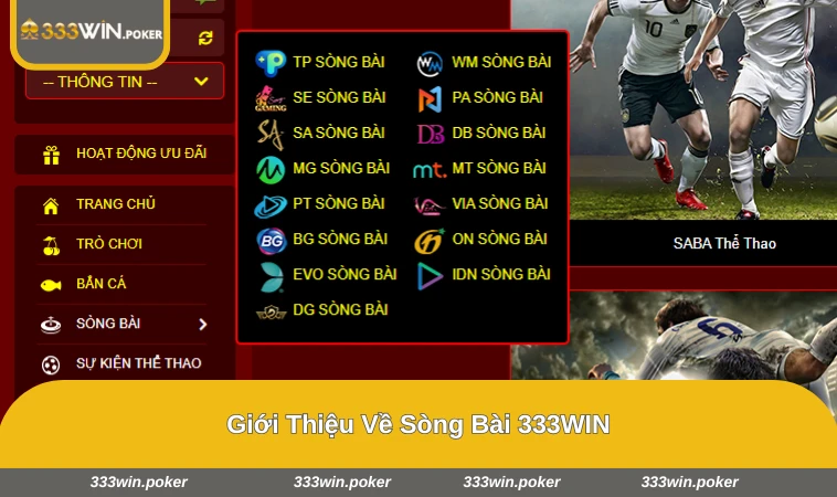 Không gian giao diện chính của sòng bài