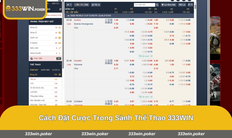 Phiếu cược thể thao hiển thị rõ, dễ theo dõi và kiểm tra